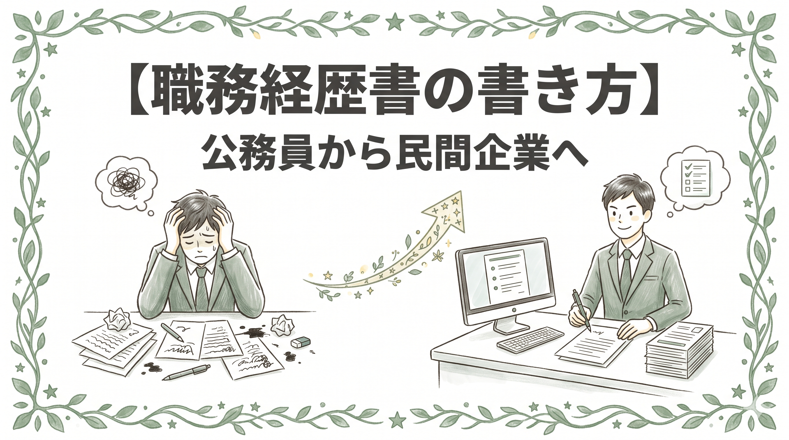 公務員から民間へ｜職務経歴書ってどう書くの？