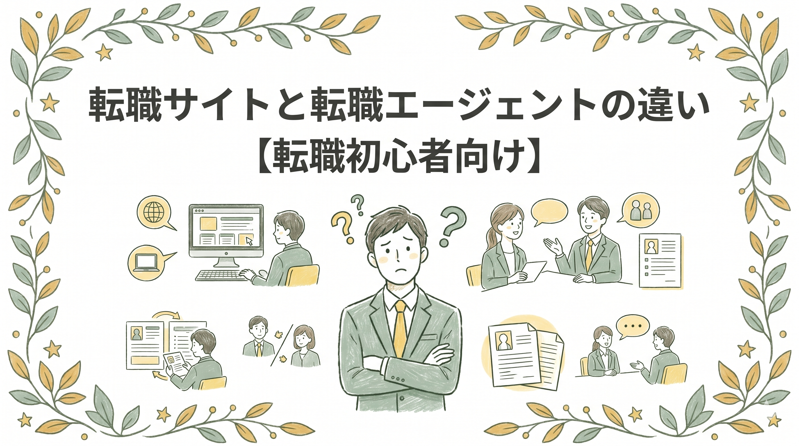 【転職初心者向け】転職サイトと転職エージェントの違い