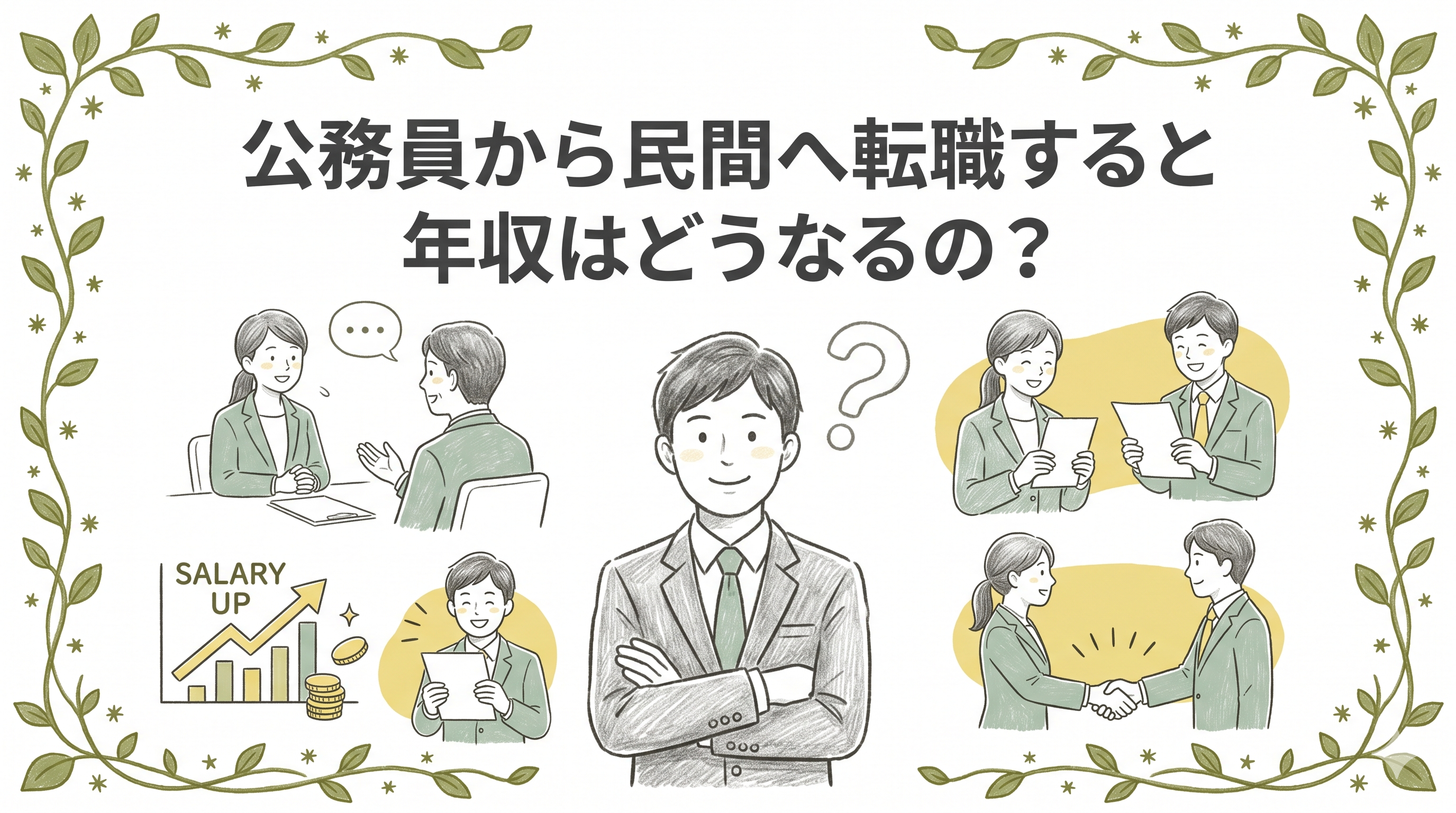 公務員から民間へ転職すると年収はどうなるの？